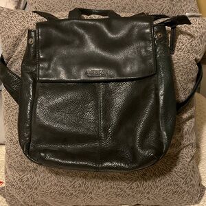 American Leather Black Messenger Bag